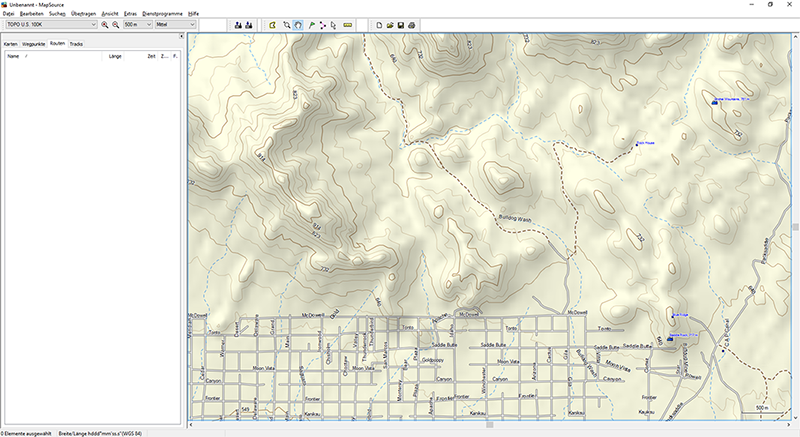 Garmin MapSource Startbildschirm