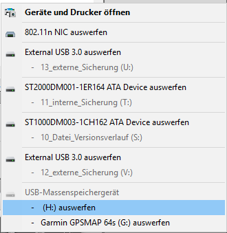 Windows USB Geräte Windows USB Geräte