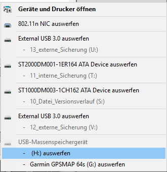 Windows USB Geräte